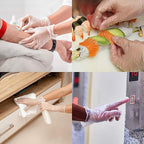 Disposable Medical Clear Vinyl Exam Gloves Industrial Gloves - Latex-Free & Powder-Free100PCS - Large