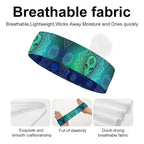 Cool Alien And Triangle in Lotus Art Sweatbands Sports Headband for Men & Women Hairband for Running, Cycling, Yoga, Spa