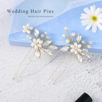 JAKAWIN Pearl Bride Wedding Hair Pins Bridal Hair Piece Accessories Decorative Hair Clips for Women HP065 (Gold)