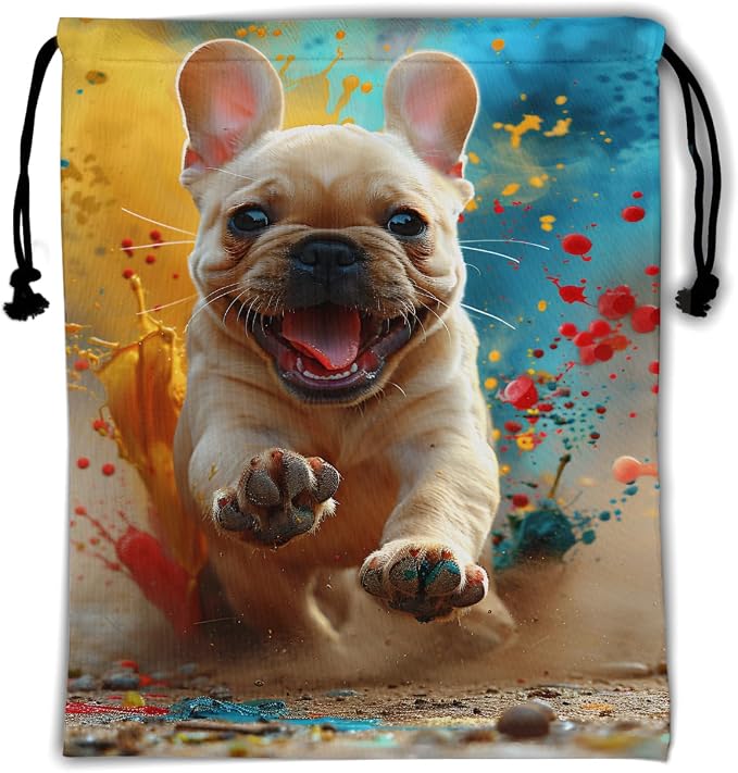 French Bulldogs Drawstring Grip Gym Bag by Giwawa