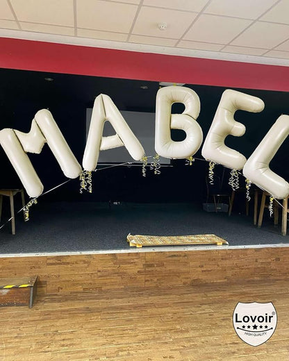 Cream White Letter G Balloons, 40 Inch Giant Letter Balloons G Foil Mylar - Image 6