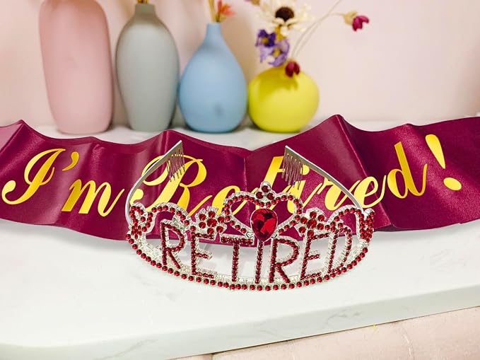 JETKONG Retirement Party Decorations Retired Tiara/Crown, Retired Sash - Image 4