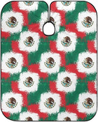Large Long Salon Gown Cape, Haircut Cloth Apron Cape Cool Mexican Flag Haircut Cloth Wrap Protector for Home Stylists