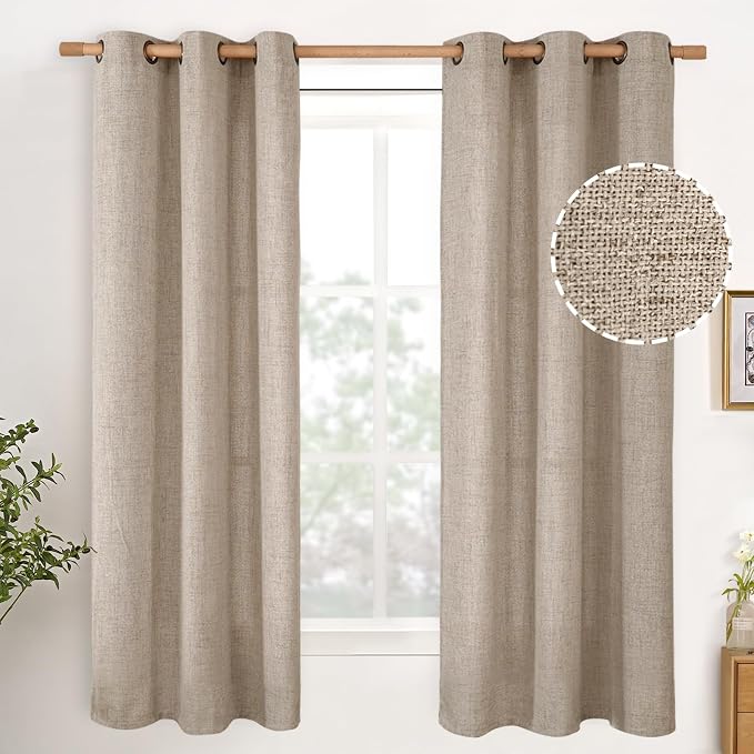 YoungsTex 63 Inch Long Linen Curtains by YoungsTex