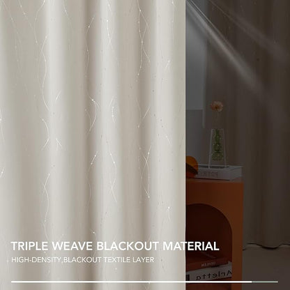 Deconovo Living Room Curtains 63 Inches Long, Thermal Insulated, Room Darkening - Image 9