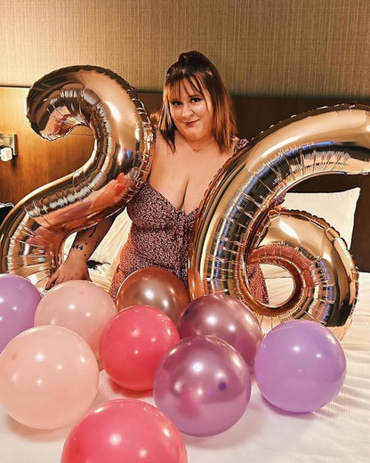 Number Balloons 26 Balloon Rose Gold - Image 3