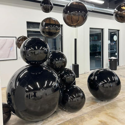 50 Inch Giant Black Round Foil Balloons - Image 6