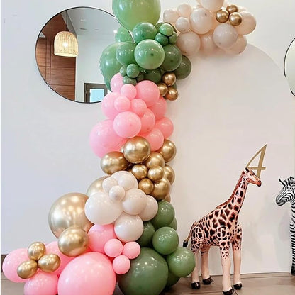 412Pcs Pink and Green Balloon Garland Arch Kit -Different Sizes 18 12 10 5inch - Image 6