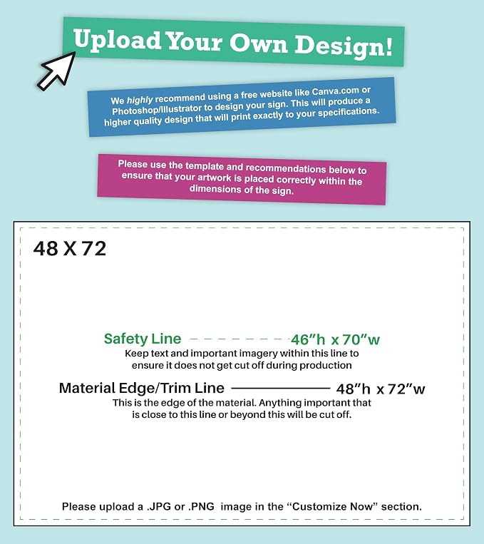 CustomForMe Personalized Vinyl Banner – Vinyl Printed Customizable Banner - Image 3