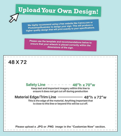 CustomForMe Personalized Vinyl Banner – Vinyl Printed Customizable Banner - Image 3