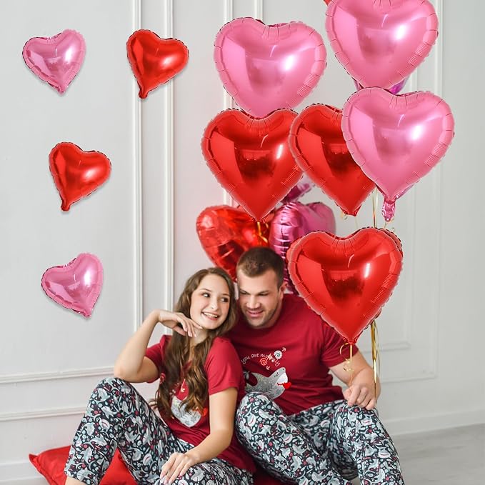TONIFUL Red and Pink Heart Balloons and Sweet Love Balloon Kit Valentine’s Day - Image 9