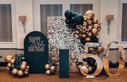 Green and Gold Latex Balloons, Baby Shower Party Decorations - Image 4