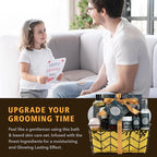 Fathers day gift baskets Birthday Day Gifts for Him Spa Gift Basket for Men, Body Wash, 13pcs Sandalwood Oak Moss Bath and Beard Kit for Men with Beard Brush, Christmas Gifts Spa Kits for Man dad