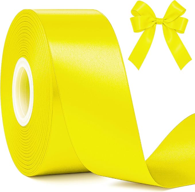 1 1/2In 30Yards Lemon Yellow Ribbon by Fullive