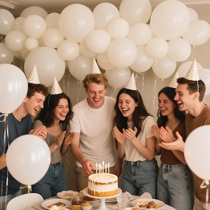 Sand White Latex Balloons 12 Inch 100 Pack Matte Latex Balloons - Image 6