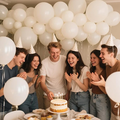 Sand White Latex Balloons 12 Inch 100 Pack Matte Latex Balloons - Image 6