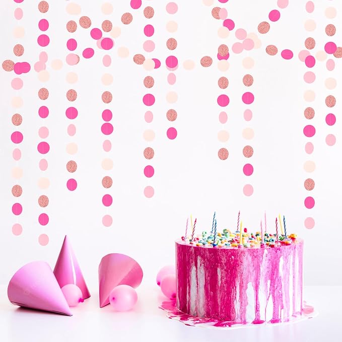 Hot-Pink Rose-Gold Party Decorations Garland - 52ft Wedding Bridal Shower - Image 6