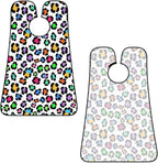 Waterproof Beard Trimming Bib, Non-Stick Hair Catcher for Men Shaving, Grooming Apron for Husband Dad, Colorful Cheetah Leopard Print Shave Bib