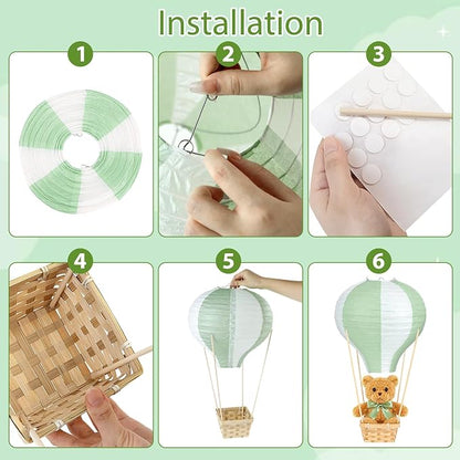 6 Sets Hot Air Balloon Decorations Table Centerpieces - Image 3