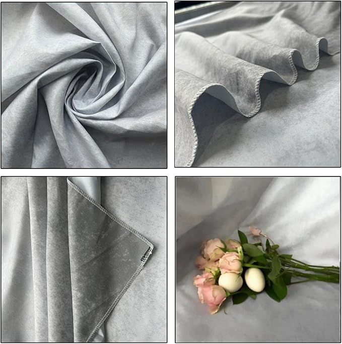 8x16ft Grey Portrait Photography Backdrops Solid Texture Abstract Photo - Image 4