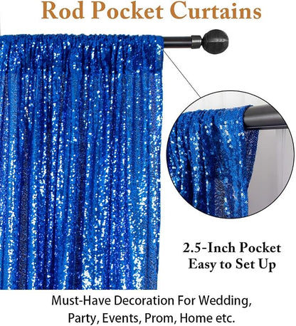 ShinyBeauty Sequin Backdrop Royal Blue 10x10FT Backdrop - Image 4