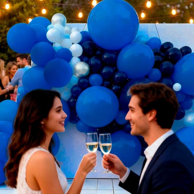 PartyWoo Royal Blue Balloons 4pcs Dark Blue Latex Helium Balloons 36 Inch | - Image 5