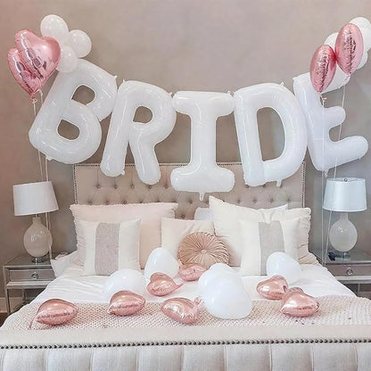 40 Inch White BRIDE Balloons Bachelorette Bridal Shower Large White Bride - Image 3