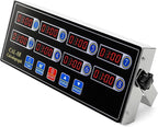 Commercial 8 Channels Digital Kitchen Timer, Stainless Steel Calculagraph Timer with Loud Alarm for Restaurant, Clock Reminder on Multiple Events