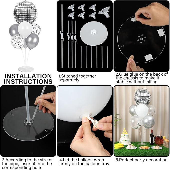 Disco Ball Balloons Stand Kit 2 Sets - Image 3