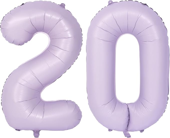 40 In Matte Purple Number Balloons Helium Foil Mylar Balloon Digital 20 | by Exquisitehighqualitypartydecorationstomeetyoureveryneed%EF%BC%81