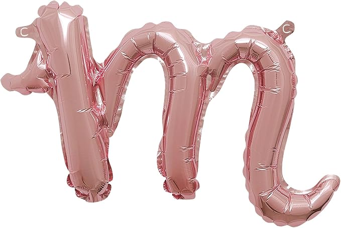 Rose Gold Script Shaped Foil Balloon by AmscanPartySupplies