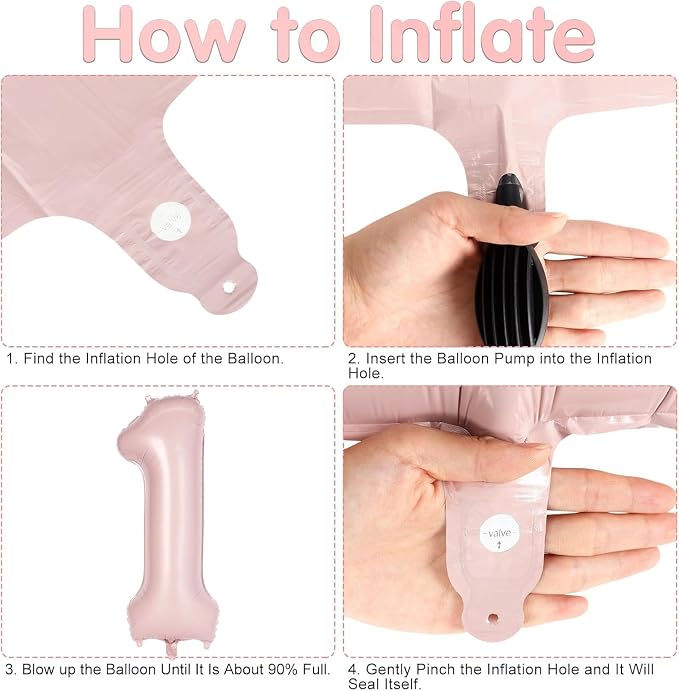 Light Pink Number 11 Balloon, 40 Inch Giant Mylar Number Balloons, Large Foil - Image 5