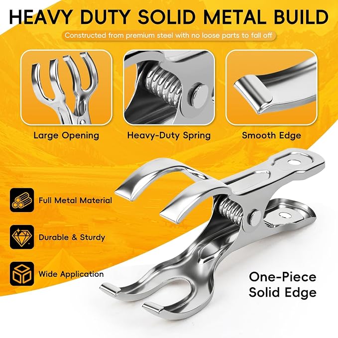 24 Pack Spring Clamps, Backdrop Clips, 3.3 Inch - Image 3
