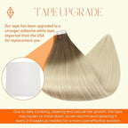 Full Shine Tape in Hair Extensions Color Ash Brown Ombre Platinum Blonde 12 Inch Balayage Seamless Tape in Hair Extensions Skin Weft Tape in Extensions 20 Pcs 30 Gram Add Volume