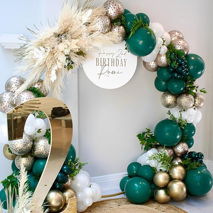 Voircoloria 90pcs Dark Green Balloons Garland Arch Kit, 18 12 10 5 Inch | - Image 6