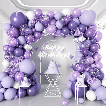 146Pcs Purple Balloons Garland Arch Kit by Unknown