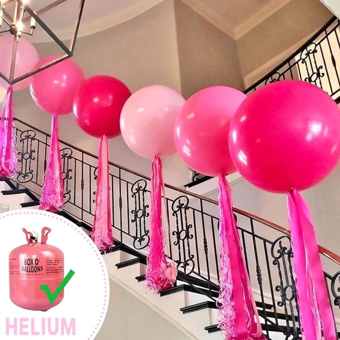 PartyWoo Baby Pink Balloons 4pcs Pastel Pale Light Pink Color | 36 Inch Balloons - Image 5