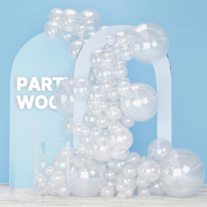 PartyWoo Clear Balloons 120pcs Different Sizes of 18 12 10 5 Inch Transparent by PartyWoo