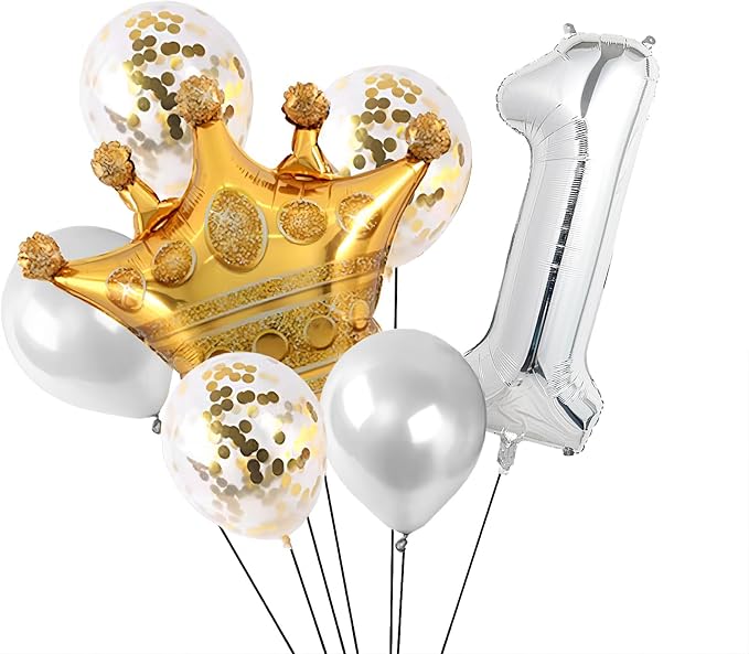 40 Inch Silver Number Balloons, Helium Mylar Foil Number Balloons - Image 2