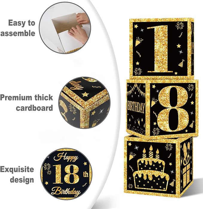 DataMoon 18th Birthday Decorations Boxes - Image 6