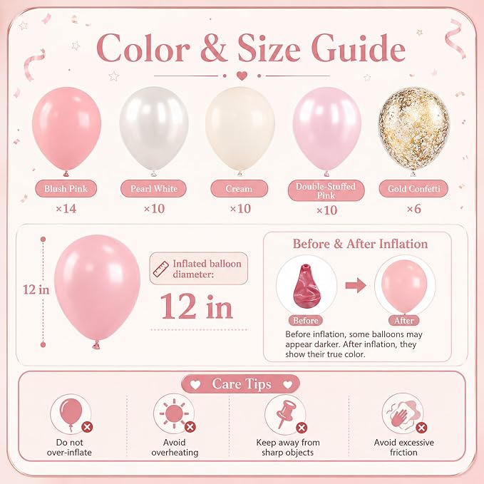 Biapian Pink And Gold Balloons - Image 4