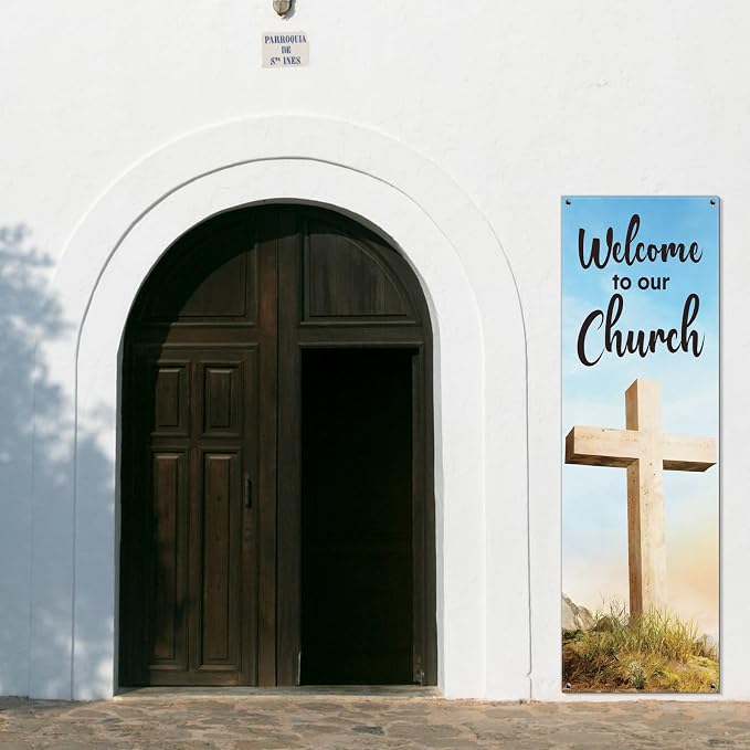Hahafelt Welcome to Our Church Banner - Image 4