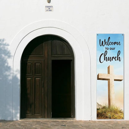 Hahafelt Welcome to Our Church Banner - Image 4