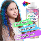 Temporary Hair Color Spray, Blue Hair Dye Pomades for Kids and Women-Perfect for Cosplay, Christmas, and Halloween Parties, Natural Washable Quick-Drying, One-Time Use in one wash (Blue, 120ml)