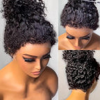 250% Density Deep Wave Human Hair Wig 13x6 Mongolian Lace Front Deep Curly Lace Front Wigs Human Hair Pre Plucked Deep Wave Frontal wig For Black Women Full And Thick (24 Inch, 13x6 Wig)