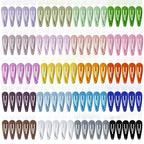 Upgrade Snap Mini Hair Clips - 100PCS Kids Metal Non Slip Hair Bow Clips for Girls Toddlers Hair Accessories(1.2 Inch 20 Colors)