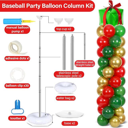 2 Sets Christmas Party Balloon Column Stand Kit - Image 2