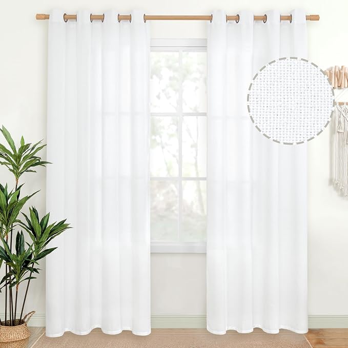 YoungsTex 80 Inch Length White Curtains by YoungsTex