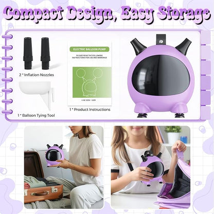 Balloon Pump Electric, Portable Balloons Inflator Air Pump - Image 5