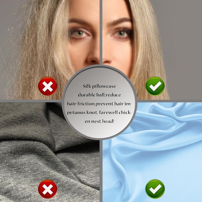 Mulberry Silk Pillow Cases for Hair and Skin Queen Size Silk Pillowcase with Zipper Soft Breathable Smooth Cooling Satin Silk Pillow Covers for Sleeping (Sky Blue,20"X 30",1Pcs)